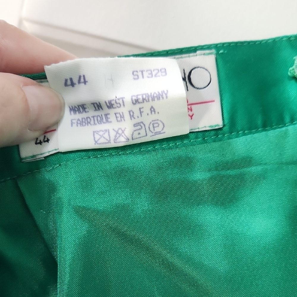 Vintage Dino Valiano Pleated Skirt Green Size 10 US / 44 Italy - Picture 3 of 10